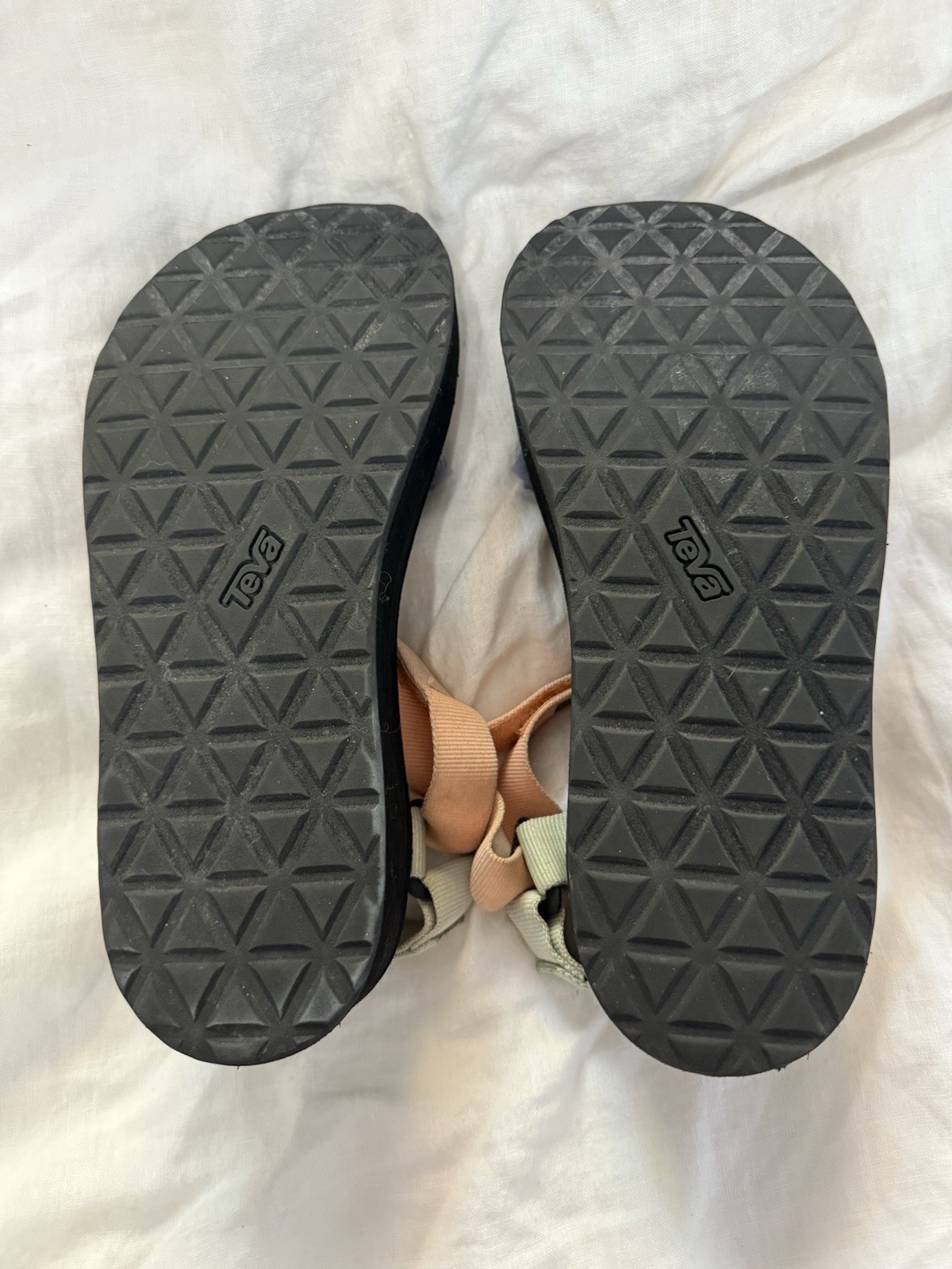 Teva Sandals Womens 8 Black Mesh Casual Platform Strappy Flatform Shoes image 6