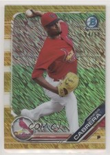 2019 Bowman Chrome Prospects Gold Shimmer Refractor 14/50 Genesis Cabrera 1b8