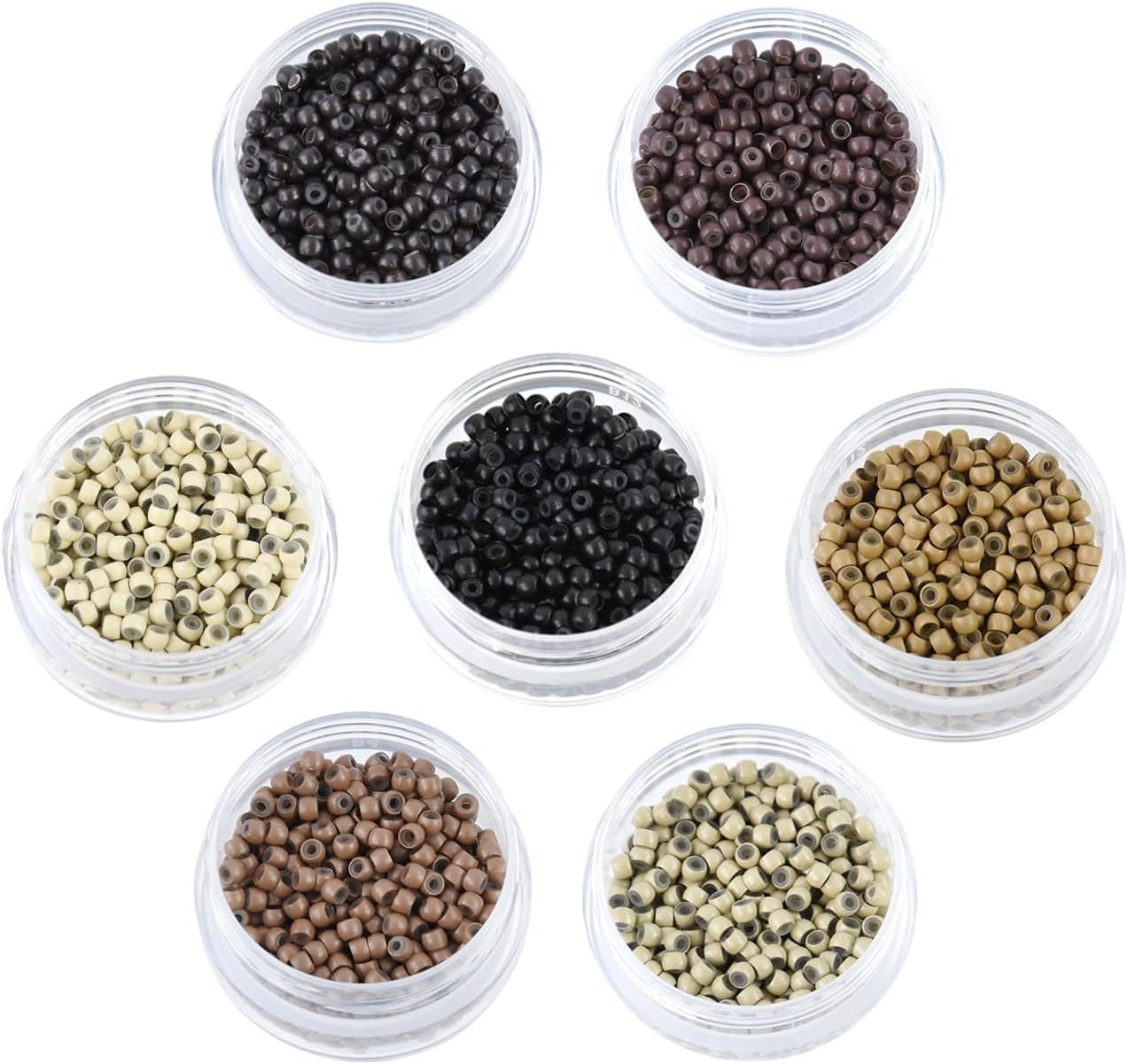200pcs Black Nano Rings Beads for Hair Extensions 3.0mm