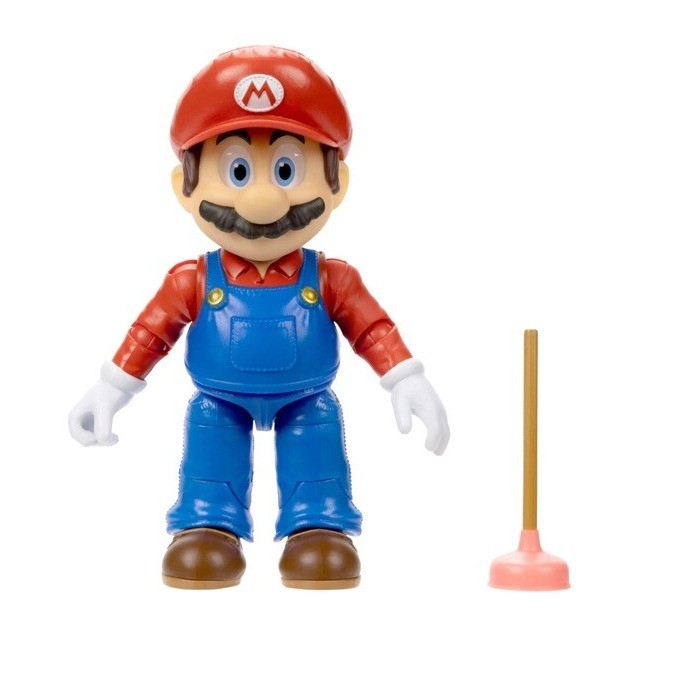 The Super Mario Bros Movie Mario Action Figure Plunger Nintendo