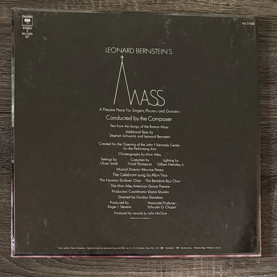Leonard Bernstein~Mass (Double Box Set) M2 31008 Sealed - Image 2 of 3