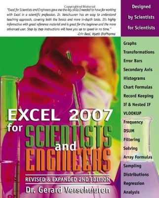 EXCEL 2007 FOR SCIENTISTS AND ENGINEERS (EXCEL FOR By Gerard Verschuuren *VG+*