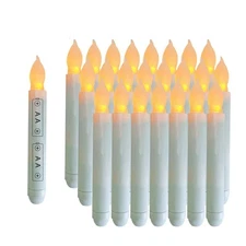 24PCS Floating Candles, 6.5 Inch Flameless Taper Candle Lights, Battery Opera...