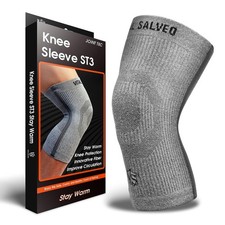 Vital Salveo-Compression Recovery Knee Sleeve Brace ST3-Stay S, Light Grey