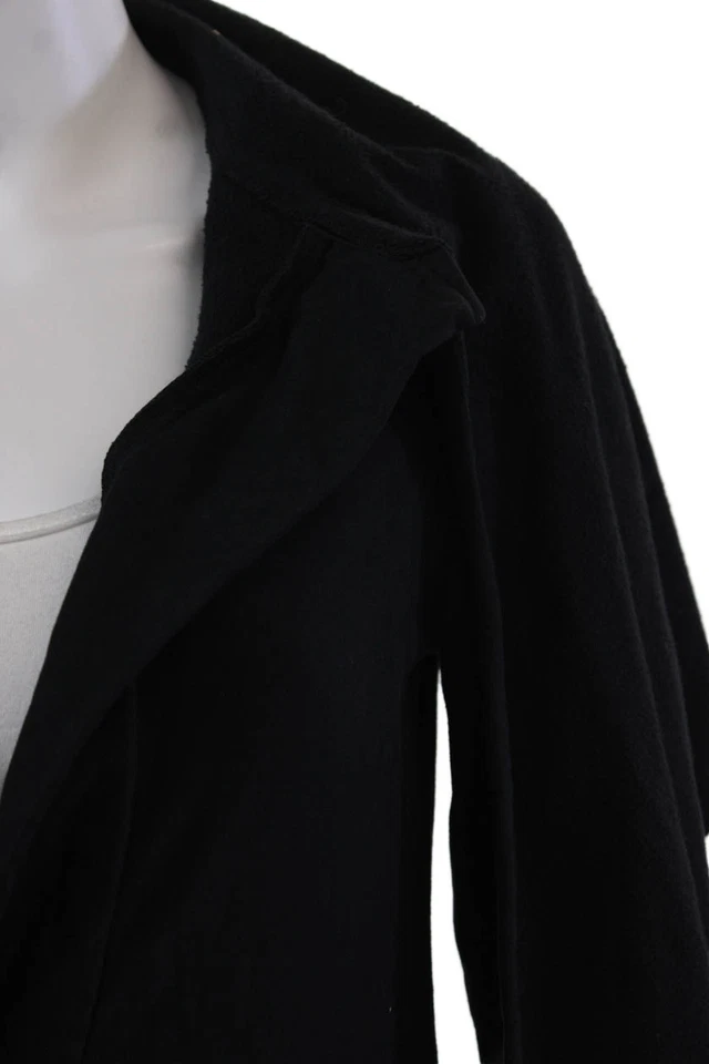 Beyond Yoga Mujer Algodón Abotonado Bufanda Cuello Chaqueta Negra Talla XS Foto 2 de 4