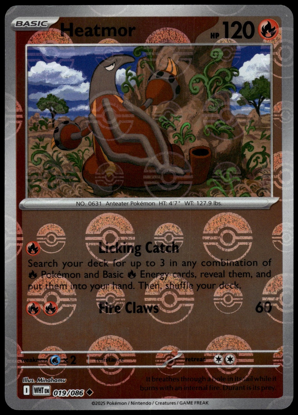 Heatmor (Poke Ball Pattern) Uncommon SV: White Flare 019/086 NM