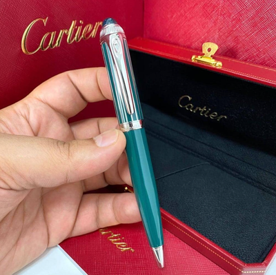 Cartier Roadster Green Ballpoint Pen 2025 Rare VIP Gift New Luxury