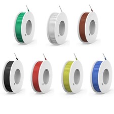 18 awg Solid Wire kit Electrical Wire Cable 7 Colors 16.5ft Each Spool 18 Gau...