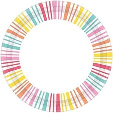 Happy Summer Striped Beach Pool Luau Party Bulk 6.75" Paper Dessert Plates