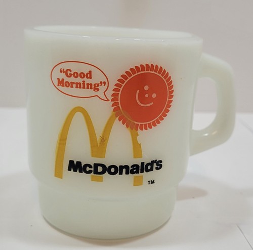 Vtg 1970s McDonalds "Good Morning" Coffee Mugs Anchor Hocking Fire King-Lot of 4 - Picture 11 of 12