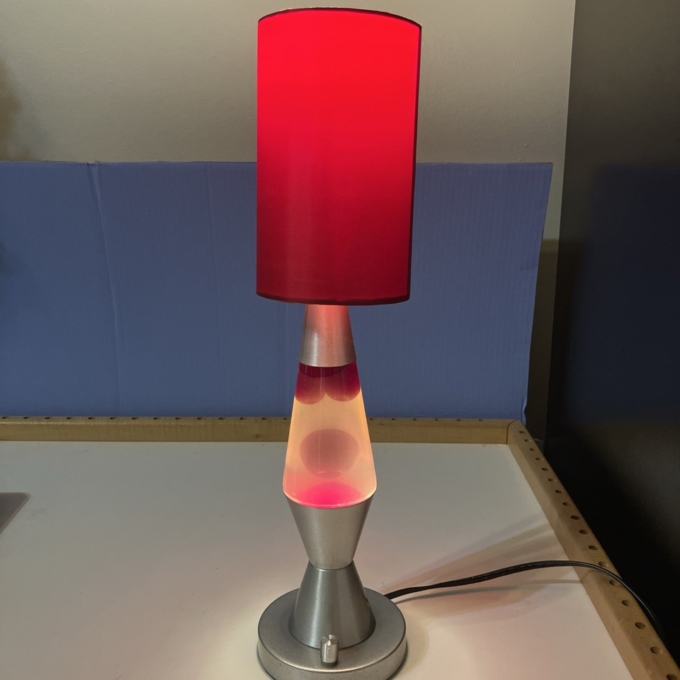 A towering 20" MCM 'Bright Source' lava lamp shade in an unusual sculptural style — genuinely hard-to-find statement lighting.