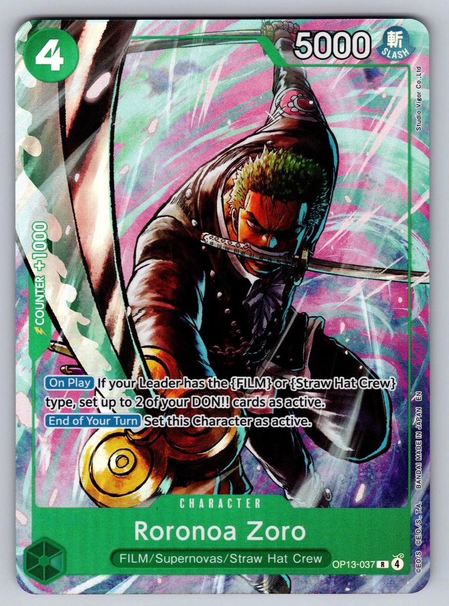 Roronoa Zoro OP13-037 One Piece Promotion Cards for sale | eBay