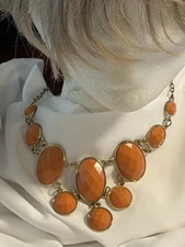 Paparazzi Accessories Jewelry Flair Affair Orange Necklace 113n