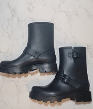 Stivali da pioggia Jimmy Choo donna Yael neri in gomma biodegradabile - EU39/US9