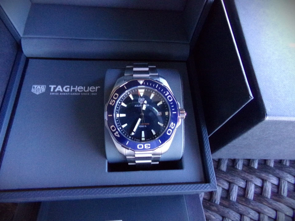 Relógio Masculino TAG Heuer Aquaracer Azul - WAY101C.BA0746 - Estado Excepcional! - Imagem 4 de 4