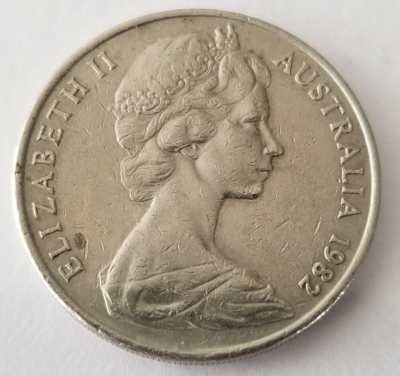 1982 20 Cents Australia Young Queen Elizabeth II | eBay