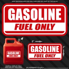 1x Gasoline Gas Fuel Only Sticker Door Decal Truck Label Tank Vinyl Safety 6