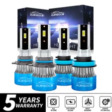 For 2013-2023 Kenworth T680 T880 6000K LED Headlight High Low Beam Bulbs Combo