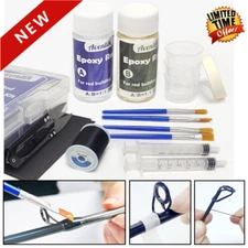 Fishing Rod Repair Kit Complete Supplies with Epoxy Resin Wrapping Thread