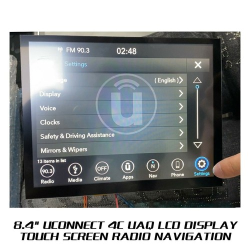 Replacement 17-22 8.4" Uconnect 4C UAQ LCD Display Touch Screen Radio Navigation - Picture 11 of 14