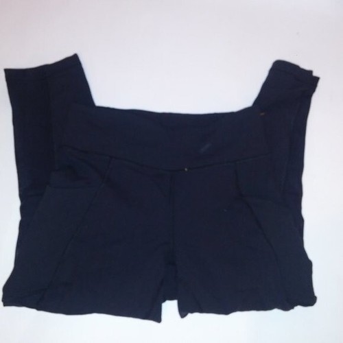 Pantalone Lululemon Capri taglia 6 nero tinta unita tasche rete trasparente lati cuciture interne 22" - Foto 6 di 9