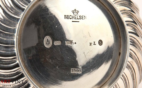 A. Milchelsen Mokka-/ Kaffeekern Silber 925 Dänemark 1901 Mocha Set Silver 925 - Bild 7 von 12