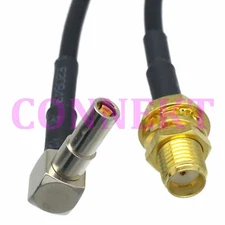 MS162 male right angle to SMA female nut crimp RG174 cable jumper pigtail 15cm
