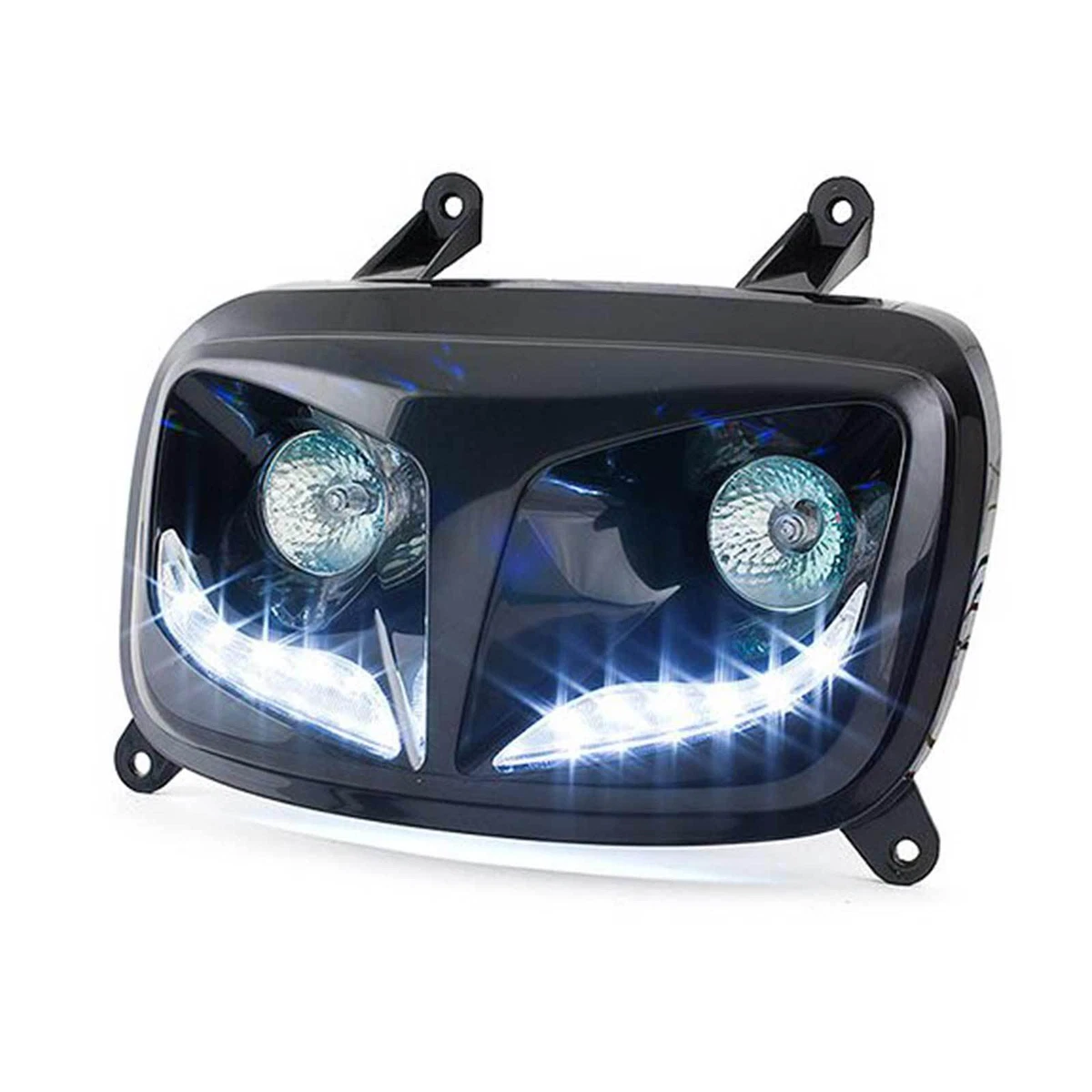 GRUPPO OTTICO FARO FANALE ANTERIORE TRASPARENTE PER PIAGGIO SI MIX Diametro 125 Mm