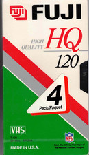 Fuji HQ 120 4 pack VHS T-120 High Quality NEW Sealed Blank Video Cassette Tapes