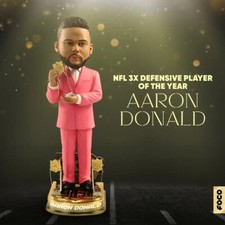 AARON DONALD Los Angeles Rams 3x DPOY Award Winner 10” Bobblehead #/199 NIB!