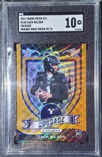 ZACH WILSON 2021 PANINI PRIZM D.P. CRUSADE ORANGE WAVE PRIZM 59/75 SGC 10 GEM MT