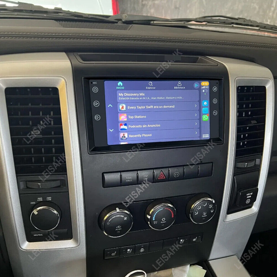 Para 2009-2012 DODGE RAM 1500 2500 3500 Apple CarPlay Android rádio automático GPS WIFI - Imagem 3 de 4