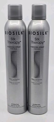 (2) BioSilk Silk Therapy Finishing Hair Spray Natural Hold & Firm Hold New