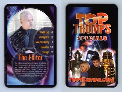 The Editor - Doctor Who 2006 Top Trumps Specials Card