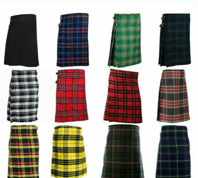 Scottish Men's Tartan Kilt 5 Yard 13 Oz Casual Highland Party Dress Kilt |  eBay