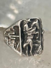 Cowboy ring Bronco Horse cactus snake band so...