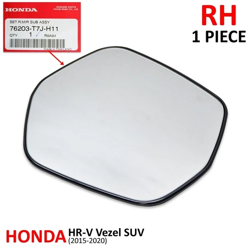Rh Wing Side Mirror Lens + Base Matte Black  Fits Honda HR-V Vezel SUV 2015 2020
