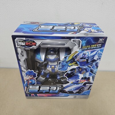 Metalcardbot Blue Cop Police Car Transformer Robot Action Figure