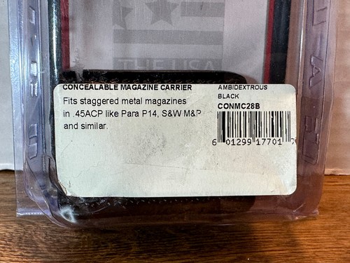 Galco Concealable Magazine Carrier Black 45, 10mm Double Stack Mags #CONMC28B - Picture 2 of 18