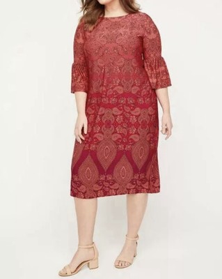 NWOT Catherine s Fade Ombré Paisley Shift Dress Women s Size 3X (26/28W)