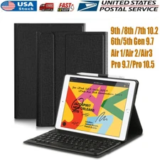 For iPad 10.2" 2021 8th/7th/9th 2021 Generation Smart Case Stand Cover Keyboard