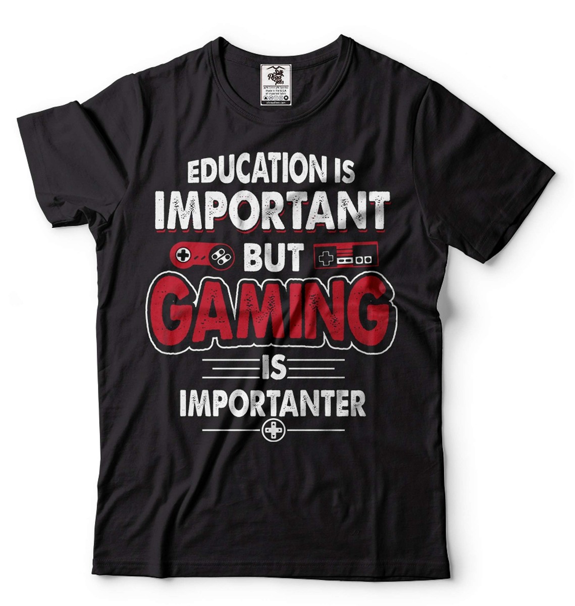 Funny Gaming Gamer Shirt Education Is Important But Gaming Is Importanter  Shirt
