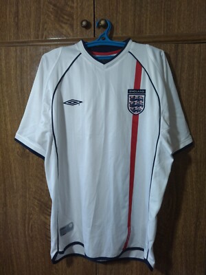 England Team Umbro Football Shirt Home 2001/2002/2003 Soccer