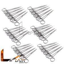 100 pcs 5" Straight Forceps Fly Fishing Locking Mosquito Hemostat Forcep New