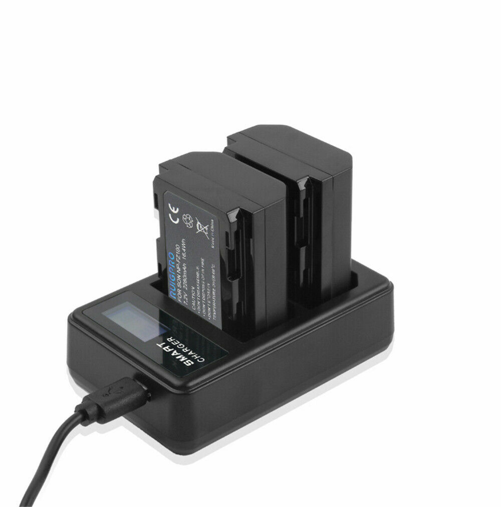 Progo NP-FZ100 Battery Charger For Sony A9 A7R III A7 III Mark 3 Cameras