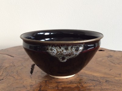 Japanese Old Tenmoku Tea Bowl Chawan 城岳造 油滴天目 W 12 2 H 6 5 Cm Ebay