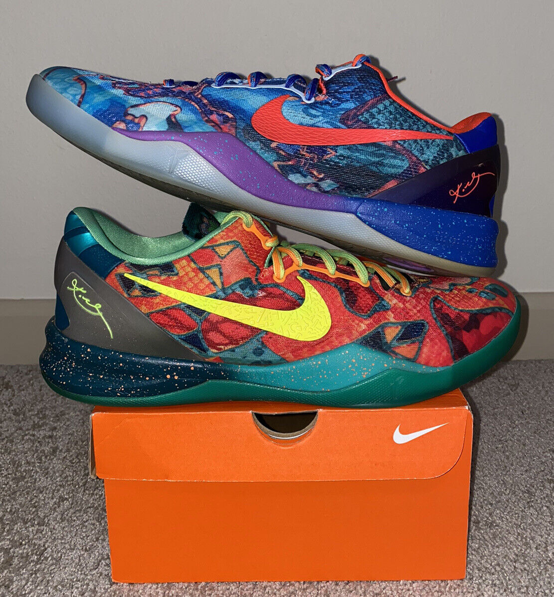 Nike Kobe 8 What The WTK 14 Electric Orange Crimson 635438-800 7 | eBay