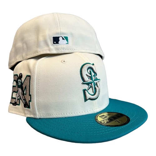 New Era Seattle Mariners 59FIFTY Fitted Hat Ken Griffey Jr. #24 Side Patch 7 1/2 - Picture 3 of 8