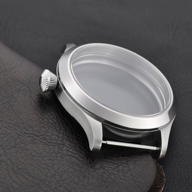 44mm Sapphire Glass Stainless Steel Watch Case for ETA UNITAS 6497 6498