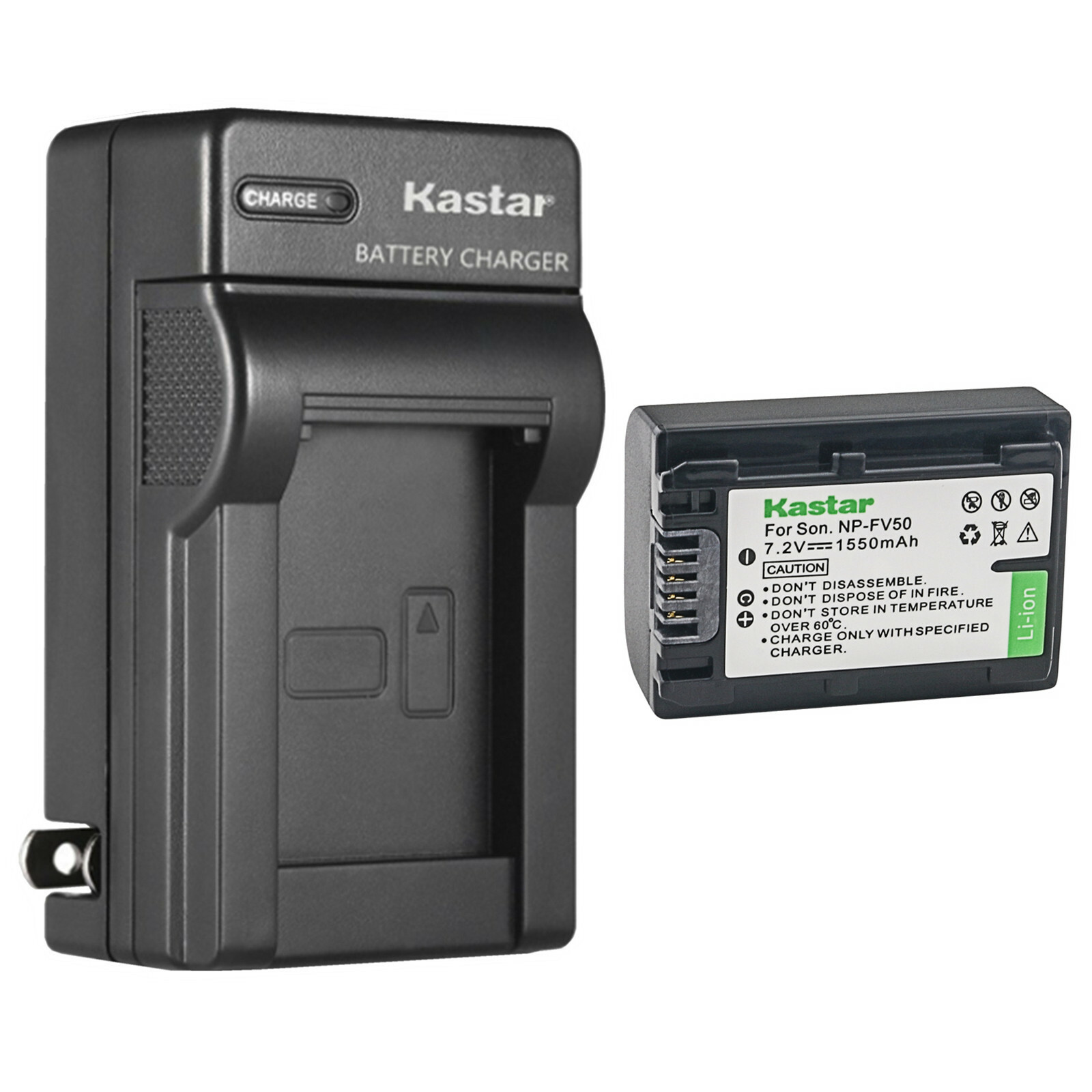 Kastar Battery Wall Charger for Sony NP-FV50 NP-FV30 & Sony 